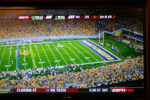 West Virginia University End Zone Letters And Center Logo